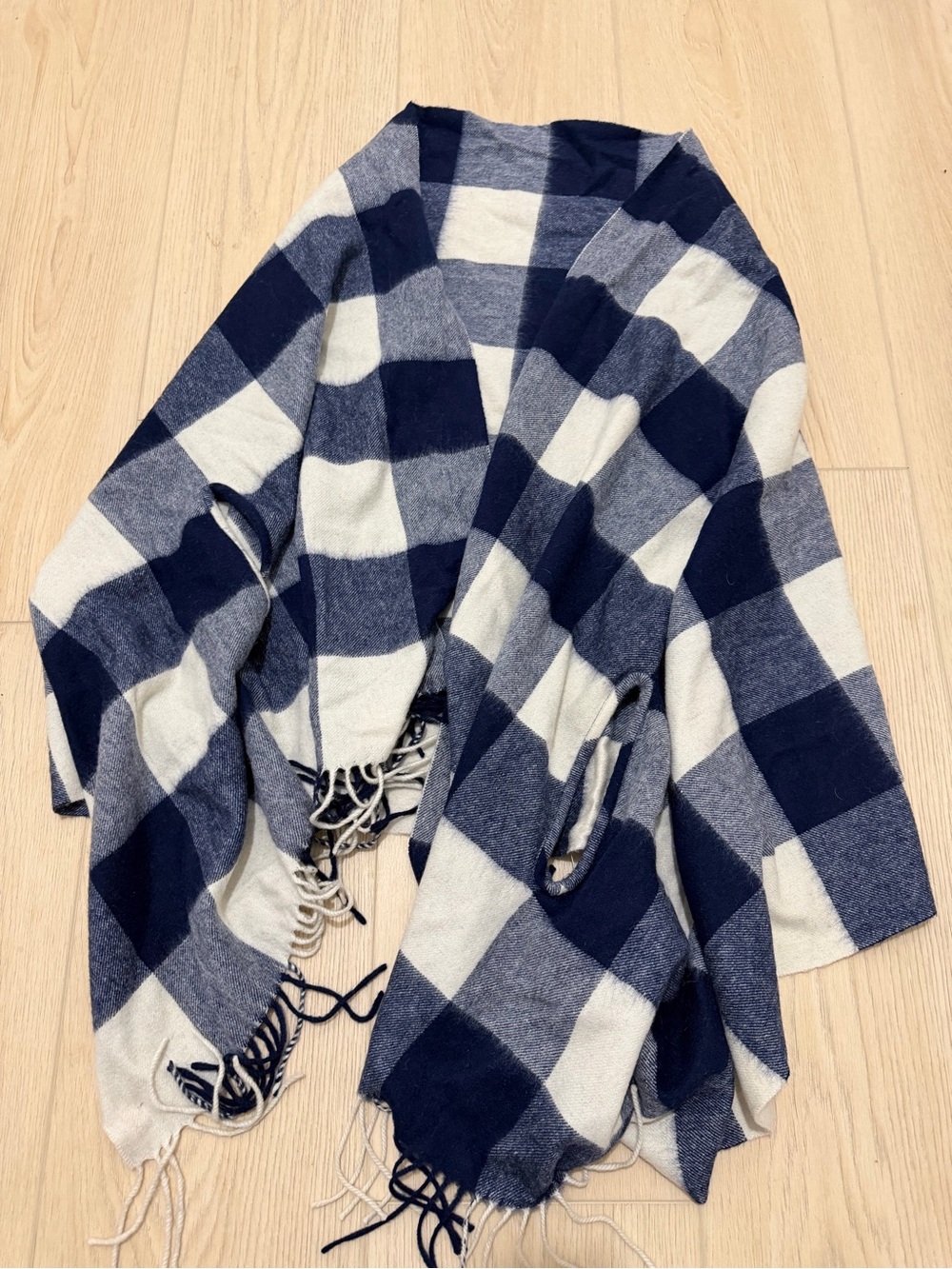 J Crew Poncho / Wrap Gingham